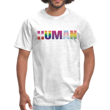 Load image into Gallery viewer, Human Rainbow Pride Unisex T-Shirt - light heather gray
