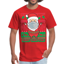 Load image into Gallery viewer, Santa Wearing Mask Ugly Sweater Style Unisex Classic T-Shirt - red
