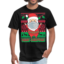Load image into Gallery viewer, Santa Wearing Mask Ugly Sweater Style Unisex Classic T-Shirt - black
