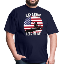 Load image into Gallery viewer, Kayaking Gets Me Wet T-Shirt - navy
