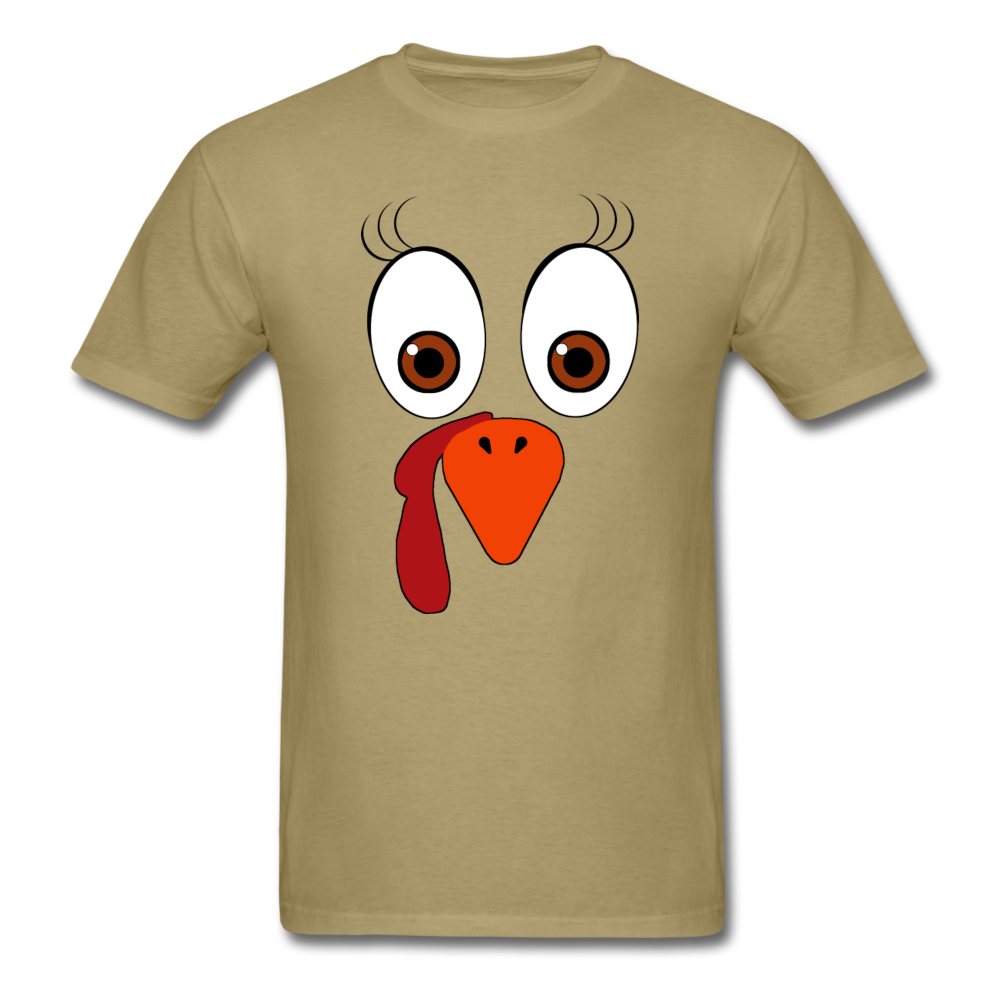 3 Turkey Face Unisex T-Shirt - khaki