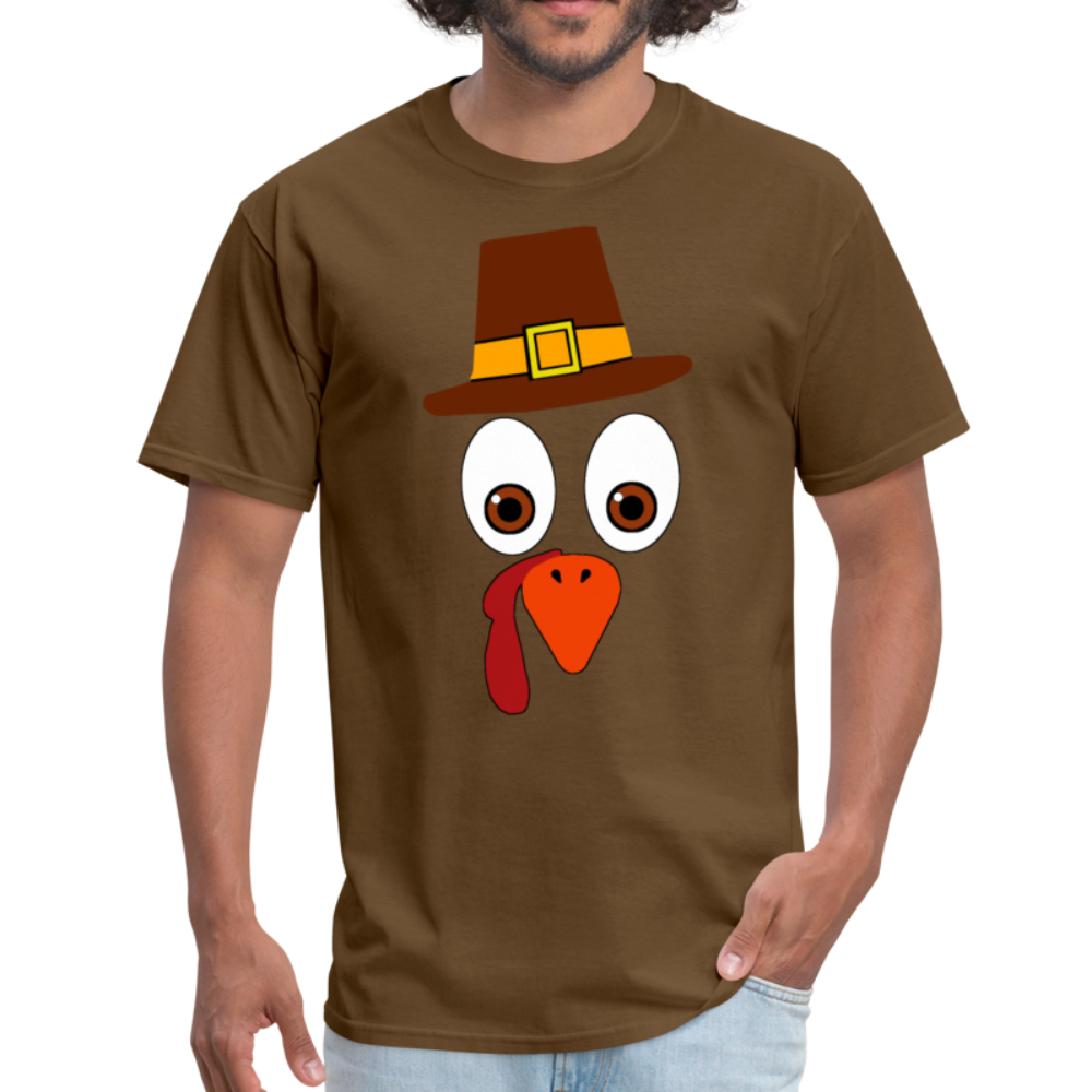 5 Turkey Face Unisex T-Shirt - brown