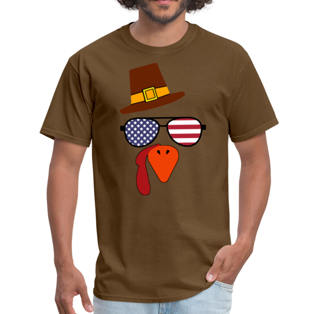 6 Turkey Face T-Shirt - brown