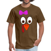 Load image into Gallery viewer, 9 Turkey Face Unisex T-Shirt - brown
