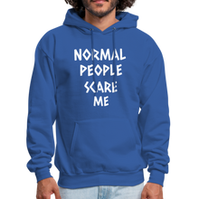 Load image into Gallery viewer, Normal People Scare Me Hoodie - royal blue
