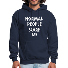 Load image into Gallery viewer, Normal People Scare Me Hoodie - navy

