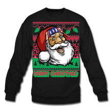 Load image into Gallery viewer, American Santa Ugly sweater Crewneck Sweatshirt - black

