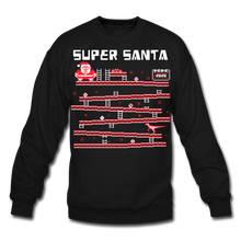 Load image into Gallery viewer, Super Santa Ugly Sweater Unisex Crewneck Sweatshirt - black
