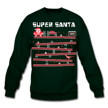 Load image into Gallery viewer, Super Santa Ugly Sweater Unisex Crewneck Sweatshirt - forest green
