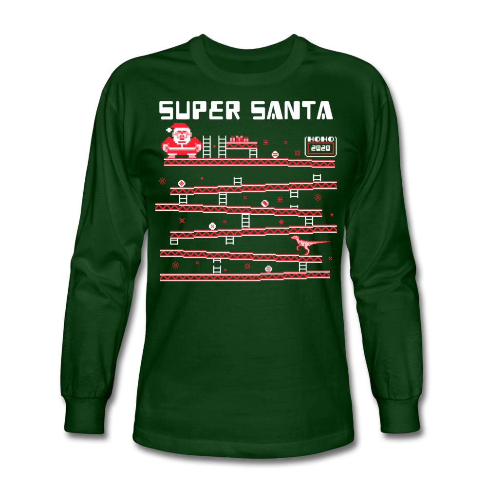 Gamer Ugly Christmas Sweater Long Sleeve T-Shirt - forest green