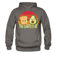 Load image into Gallery viewer, You Complete Me Hoodie - asphalt gray
