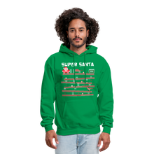 Load image into Gallery viewer, Super Santa Ugly Christmas Sweater Style Hoodie - kelly green
