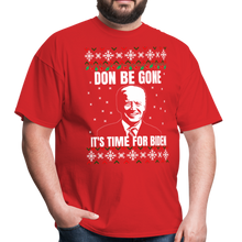 Load image into Gallery viewer, Couples Joe Biden Ugly Sweater Unisex Classic T-Shirt - red
