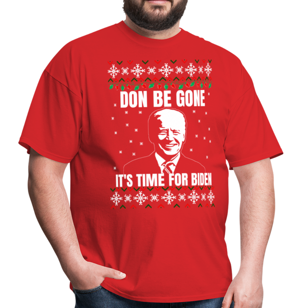 Couples Joe Biden Ugly Sweater Unisex Classic T-Shirt - red