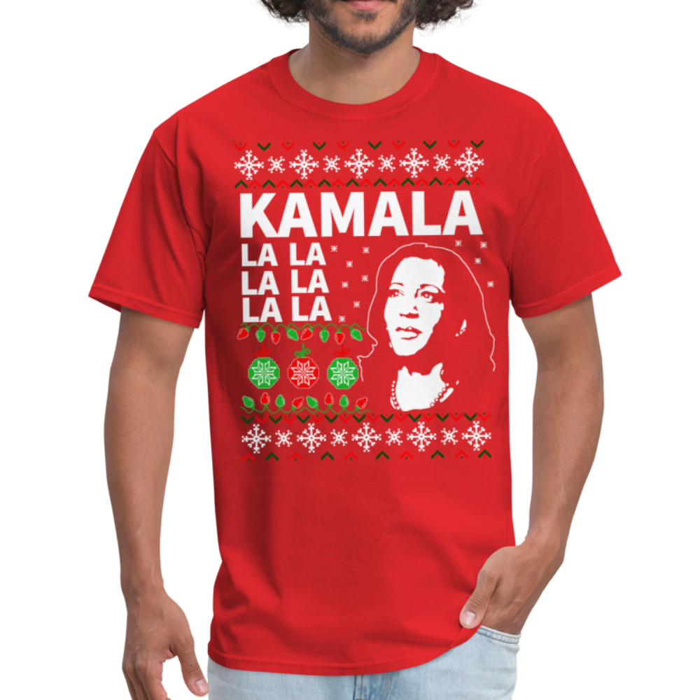 Couples Kamala Harris Ugly Sweater Unisex  T-Shirt - red