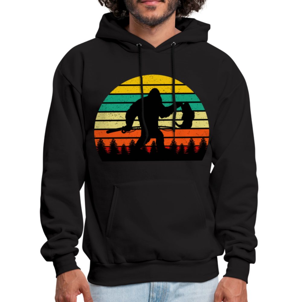 Bigfoot Fishing Unisex Hoodie - black