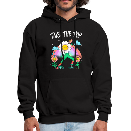 Take The Trip Flower Hoodie - black
