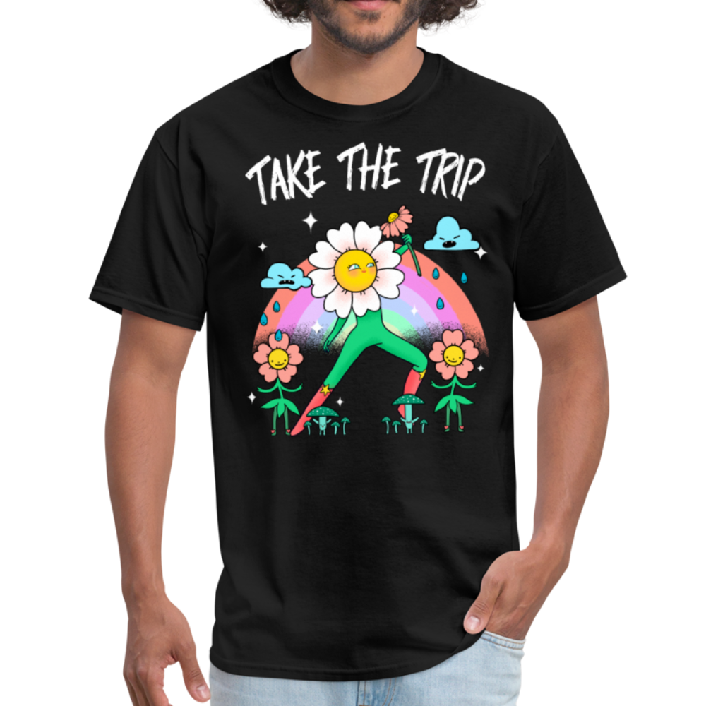 Take The Trip Flower Unisex Classic T-Shirt - black
