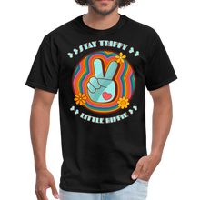 Load image into Gallery viewer, Stay Trippy Little Hippie Peace Sign Unisex Classic T-Shirt - black
