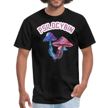 Load image into Gallery viewer, Psilocybin Magic Mushroom Unisex T-Shirt - black
