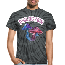 Load image into Gallery viewer, Psilocybin Magic Mushroom Unisex Tie Dye T-Shirt - spider black
