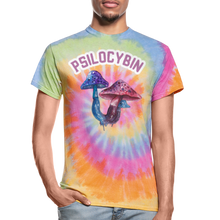Load image into Gallery viewer, Psilocybin Magic Mushroom Unisex Tie Dye T-Shirt - rainbow
