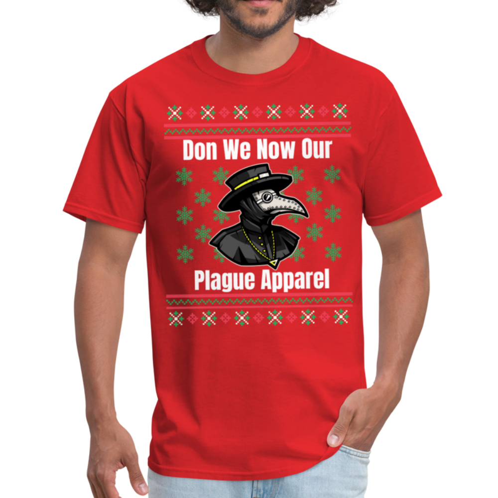 Plague Apparel Ugly Christmas Unisex Classic T-Shirt - red