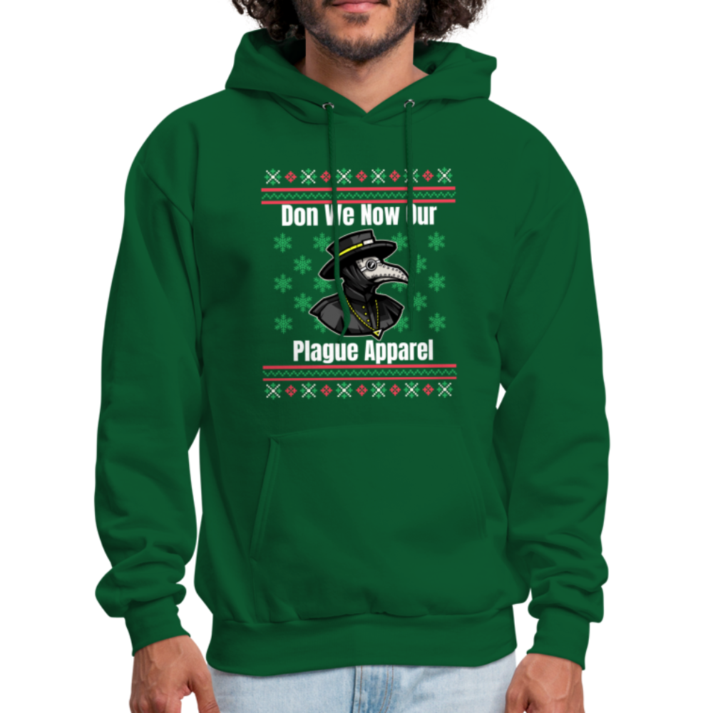Plague Apparel Ugly Christmas Hoodie - forest green