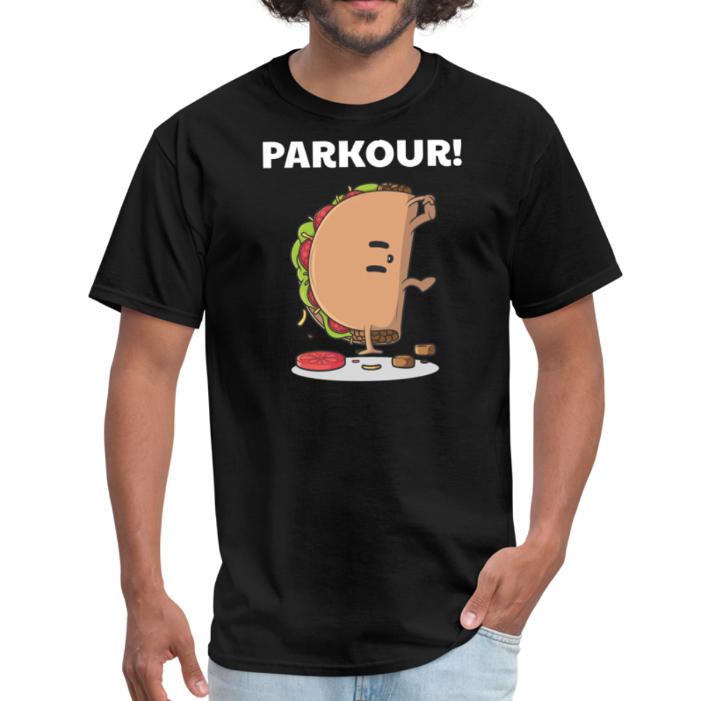 Funny Food Taco Parkour Fitness cinco de mayo taco tuesday Unisex Classic T-Shirt - black
