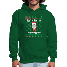 Load image into Gallery viewer, Funny Plague Ugly Christmas Sweater Style Hoodie - forest green
