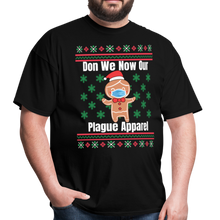 Load image into Gallery viewer, Funny Santa with Mask Don We Now Our Plague Apparel Ugly Christmas Sweater Style Unisex Classic T-Shirt - black
