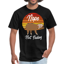 Load image into Gallery viewer, Cute Sloth Nope Not Today, Nope Sloth Unisex Classic T-Shirt - black
