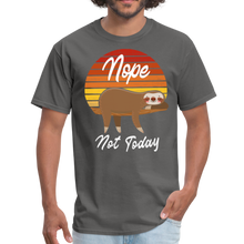 Load image into Gallery viewer, Cute Sloth Nope Not Today, Nope Sloth Unisex Classic T-Shirt - charcoal

