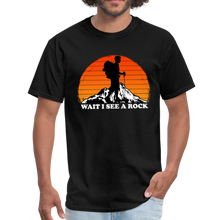 Load image into Gallery viewer, Wait I See A Rock - Funny Geologist Rock Hunting Gift Unisex Classic T-Shirt - black
