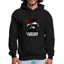 Load image into Gallery viewer, Cute Raccoon, I Can Has Trash? Funny Meme Hoodie - black
