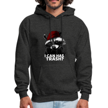 Load image into Gallery viewer, Cute Raccoon, I Can Has Trash? Funny Meme Hoodie - charcoal gray
