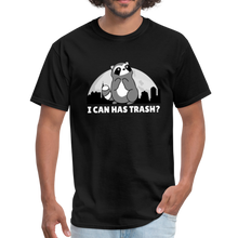 Load image into Gallery viewer, Cute Raccoon, I Can Has Trash? Funny Meme Unisex Classic T-Shirt - black
