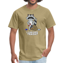 Load image into Gallery viewer, Cute Raccoon, I Can Has Trash? Funny Meme Unisex Classic T-Shirt - khaki
