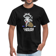 Load image into Gallery viewer, Cute Raccoon, I Can Has Trash? Funny Meme Unisex Classic T-Shirt - black
