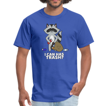 Load image into Gallery viewer, Cute Raccoon, I Can Has Trash? Funny Meme Unisex Classic T-Shirt - royal blue
