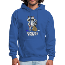 Load image into Gallery viewer, Cute Raccoon, I Can Has Trash? Funny Meme  Hoodie - royal blue
