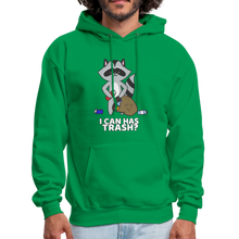 Load image into Gallery viewer, Cute Raccoon, I Can Has Trash? Funny Meme  Hoodie - kelly green
