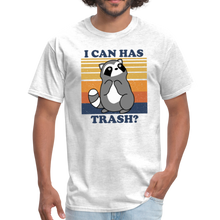 Load image into Gallery viewer, Cute Raccoon, I Can Has Trash? Funny Meme  Unisex Classic T-Shirt - light heather gray
