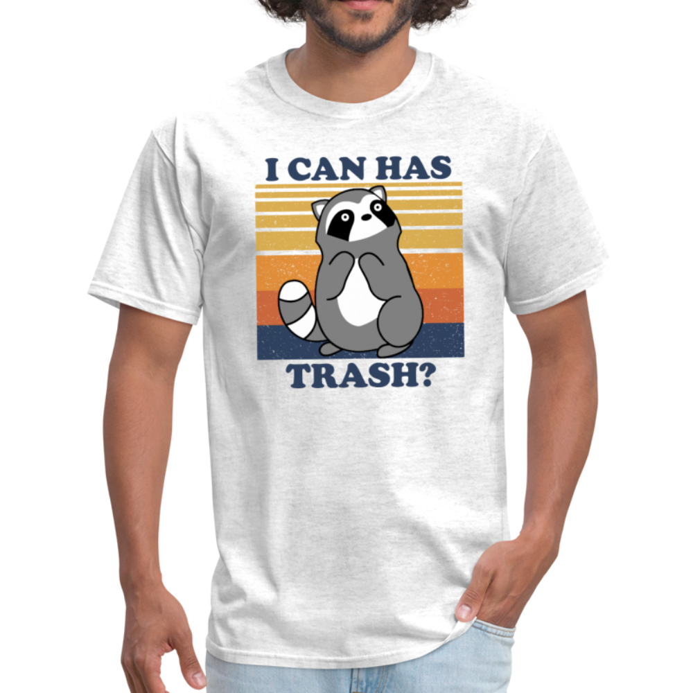 Cute Raccoon, I Can Has Trash? Funny Meme  Unisex Classic T-Shirt - light heather gray