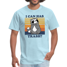 Load image into Gallery viewer, Cute Raccoon, I Can Has Trash? Funny Meme  Unisex Classic T-Shirt - powder blue
