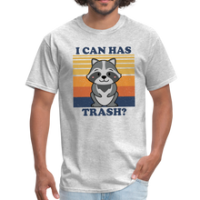 Load image into Gallery viewer, Cute Raccoon, I Can Has Trash? Funny Meme Unisex Classic T-Shirt - heather gray
