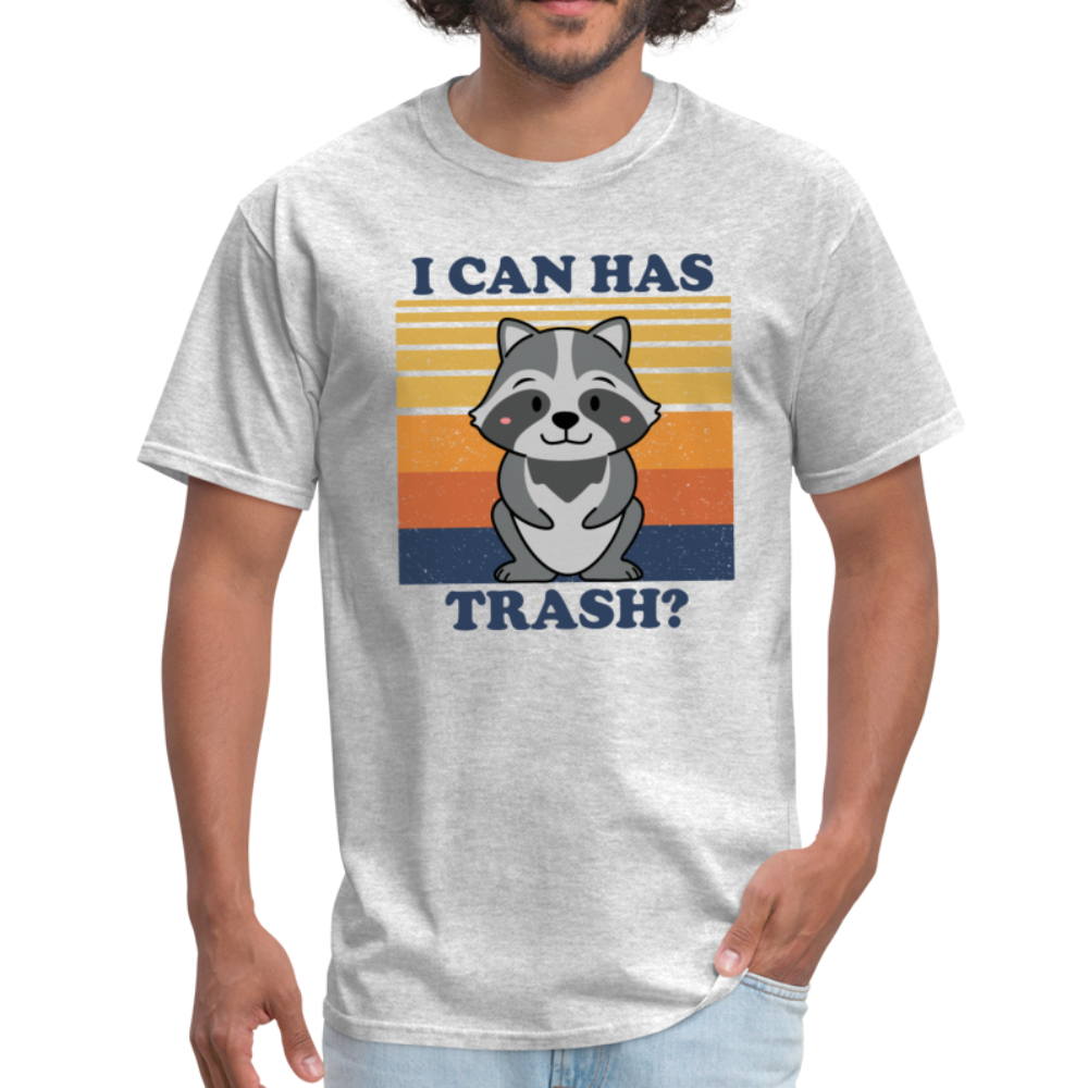 Cute Raccoon, I Can Has Trash? Funny Meme Unisex Classic T-Shirt - heather gray