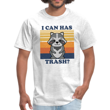 Load image into Gallery viewer, Cute Raccoon, I Can Has Trash? Funny Meme Unisex Classic T-Shirt - light heather gray
