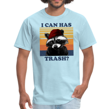 Load image into Gallery viewer, Cute Raccoon, I Can Has Trash? Funny Meme Unisex Classic T-Shirt - powder blue
