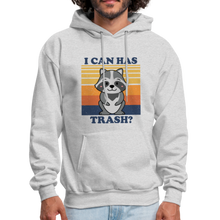 Load image into Gallery viewer, Cute Raccoon, I Can Has Trash? Funny Meme Men&#39;s Hoodie - ash 
